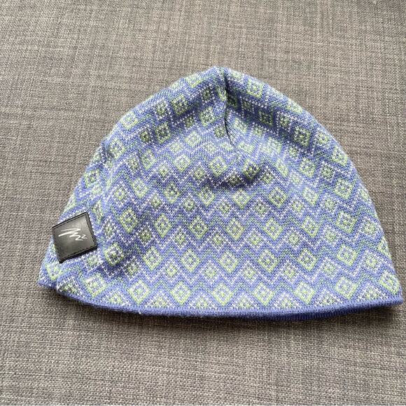 Merkley wool blend beanie hat one size blue - Picture 1 of 5